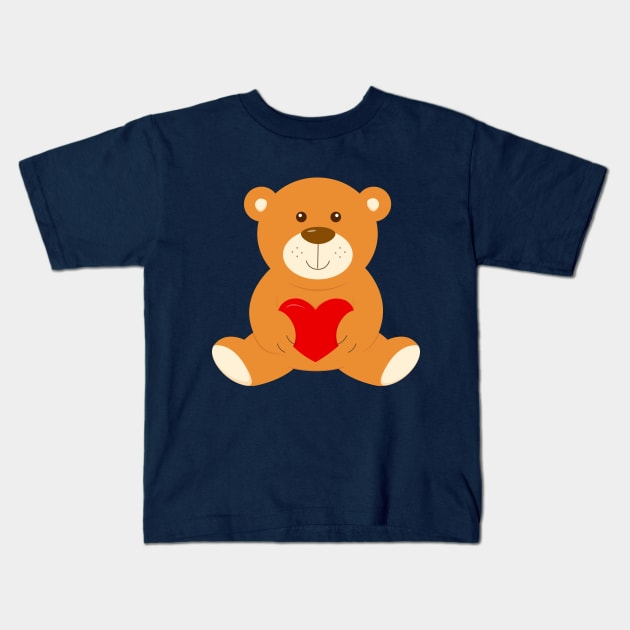 Teddy Bear Kids T-Shirt by samshirts